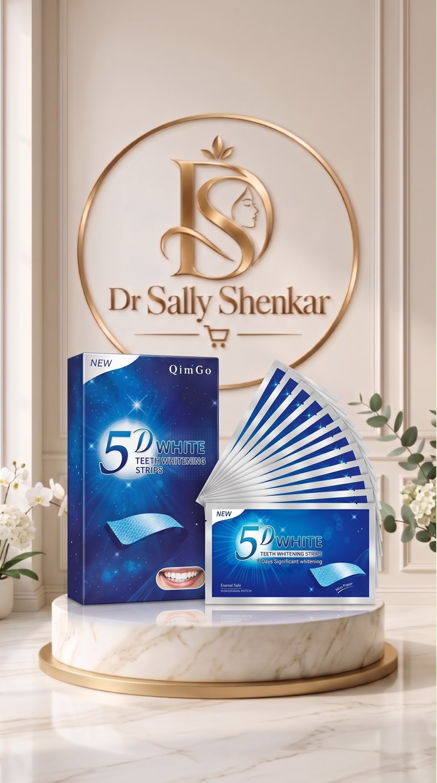 5D وايت شرائط تبييض الأسنان - 10 لاصقات